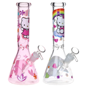 Greetings Feline Glass Beaker Water Pipe
