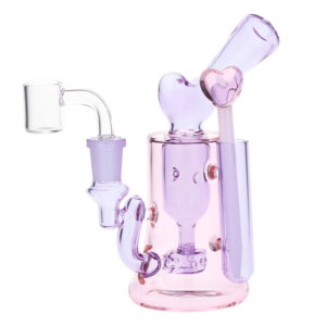Lovely Heart Glass Dab Rig Set