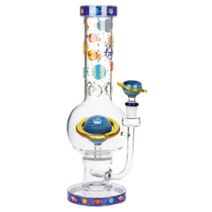 Pulsar Rings of Saturn Bubble Base Glass Water Pipe