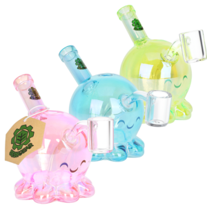 SeshGear Sweet Octopus Neon Glass Dab Rig | 3.75"