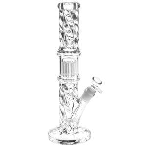 Twisty Jellyfish Perc Straight Glass Water Pipe