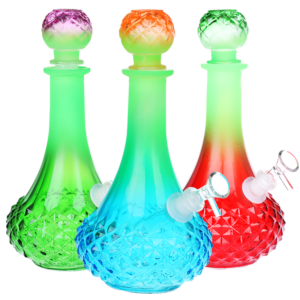Vintage Crystal Decanter Ombre Glass Water Pipe