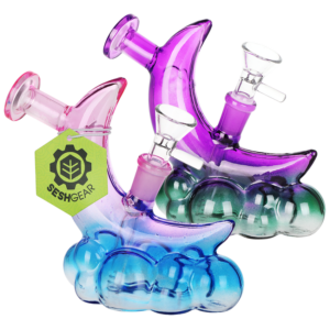 SeshGear Over the Moon Glass Water Pipe | 5"